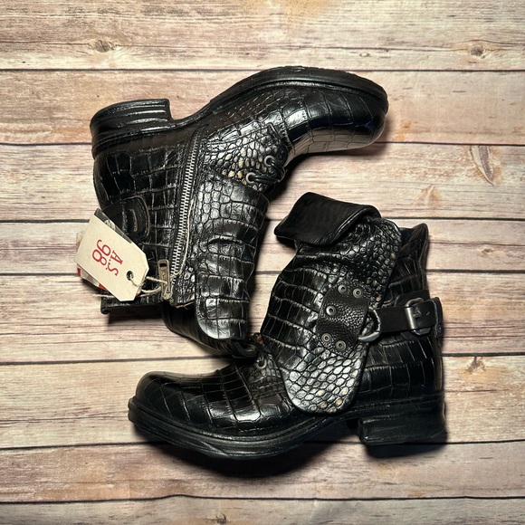 A.S. 98 Black Python Simons Size 38 - Picture 4 of 5